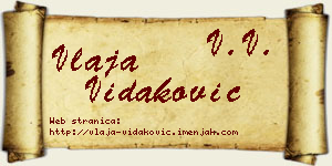 Vlaja Vidaković vizit kartica